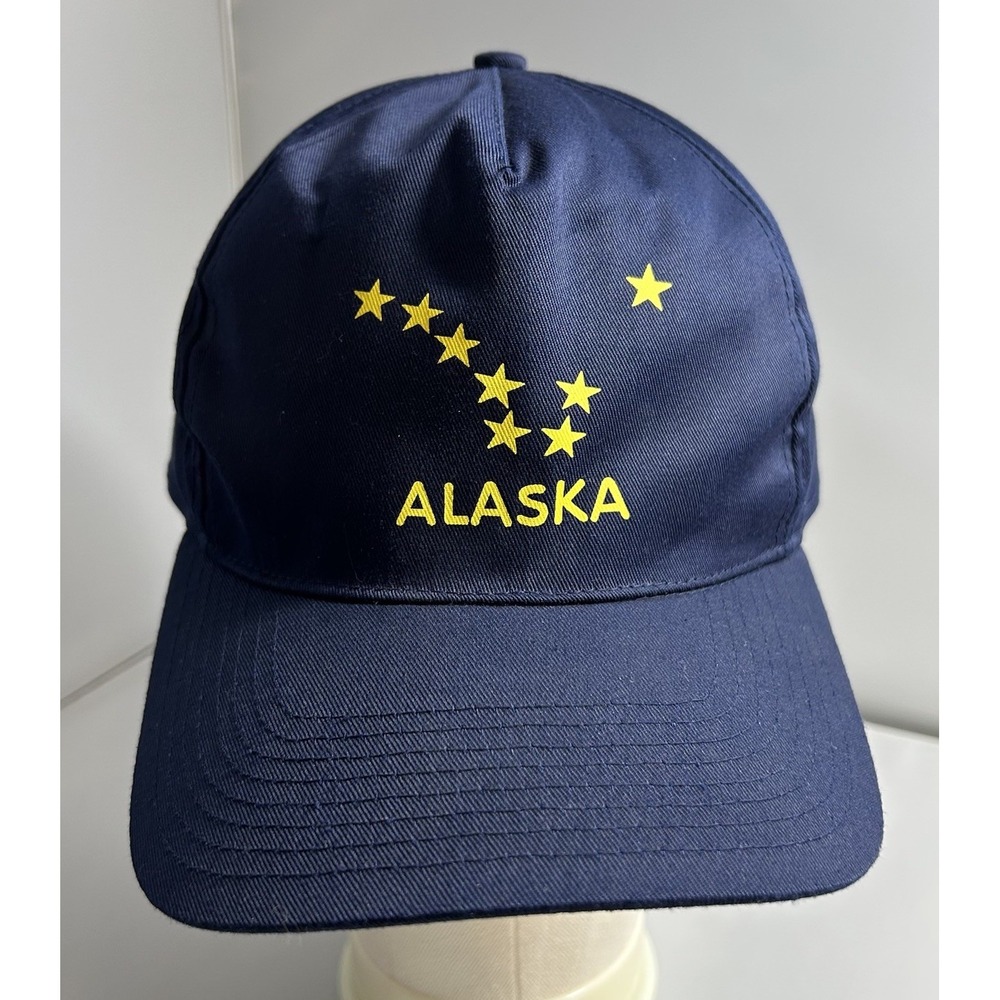 Arctic Circle Enterprises Alaska State Flag Navy Blue Snapback Trucker Hat Cap